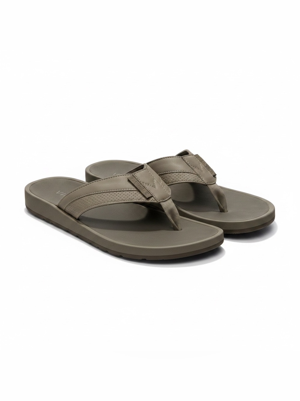 VIONICA Men’s Wyatt Flip Flop Sandals in Charcoal Grey Size 7 shower shoes beach
